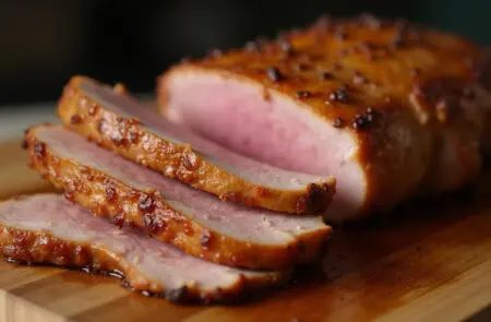 eine aufgeschnittene rosa entenbrust die das perfekte ergebnis für entenbrust ofen 180 grad wie lange darstellt