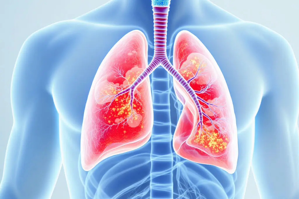 eine medizinische darstellung einer lungenentzündung die das thema mykoplasmen-pneumonie wie lange ansteckend visualisiert eine medizinische darstellung einer lungenentzündung die das thema mykoplasmen-pneumonie wie lange ansteckend visualisiert
