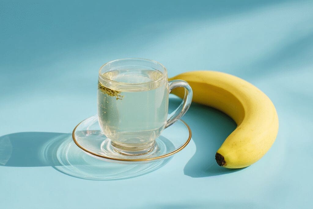 Eine visuelle Antwort auf Fragen zu durchfall wie wasser hausmittel mit Tee und Banane